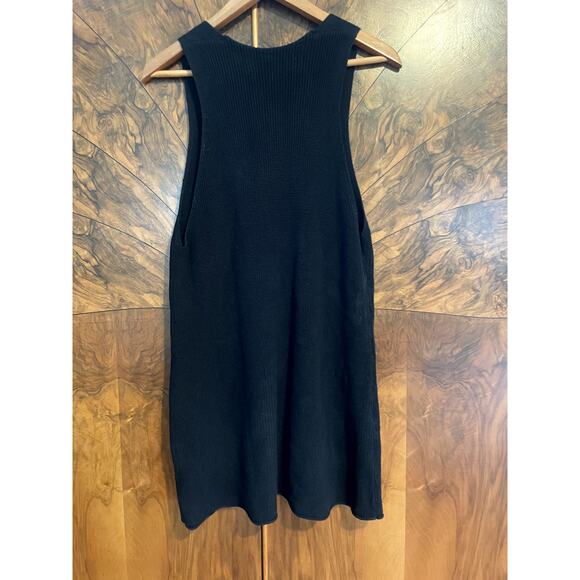 FP BEACH Free People Nikki Sweater Knit Dress Patch Pockets Black Size XS - Picture 6 of 14